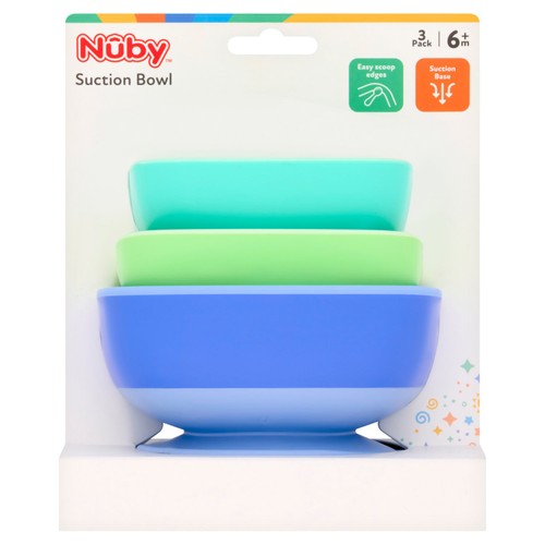Nuby Suction Bowl 3 Pack