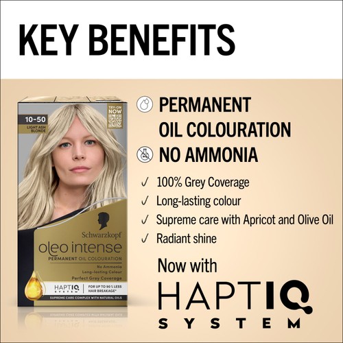 Schwarzkopf Oleo Intense Permanent Hair Dye 10-50 Light Ash Blonde