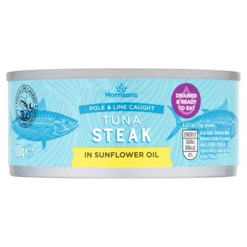 Morrisons no drain tuna steak with a little sunflower oil