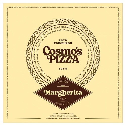 Cosmo's Hand Finished Pizza Margherita
