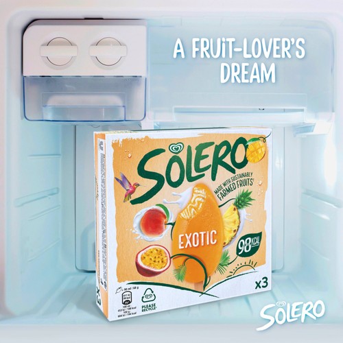 Solero Exotic Ice Cream Sticks 3 x 90ml