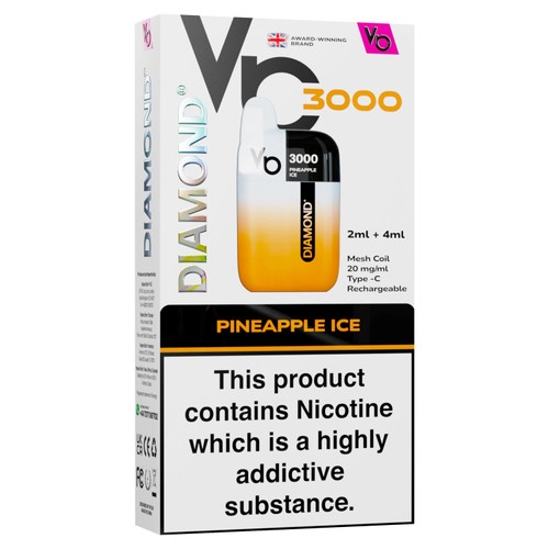Vapes Bars diamond 3k starter kit pineapple ice
