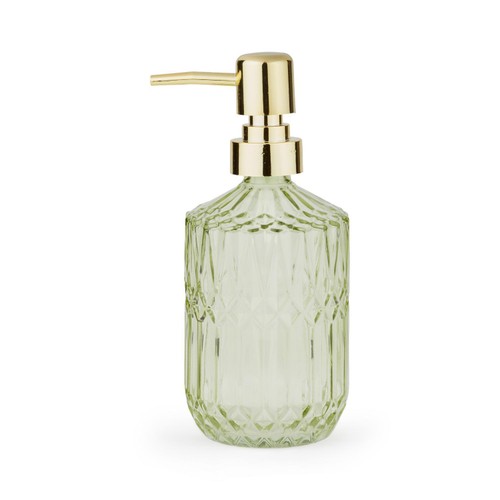 Nutmeg Home Green Glass Soap Dispenser