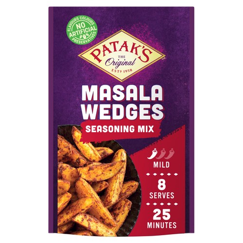 Patak's Masala Wedges Indian Seasoning Mild Spice Mix 25g
