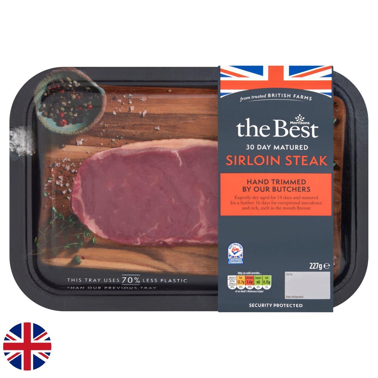 Morrisons The Best British Sirloin Steak 227g