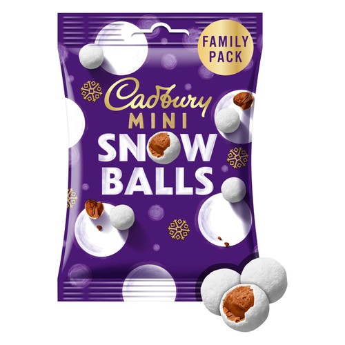 Cadbury Chocolate Mini Snowballs Pouch   296g