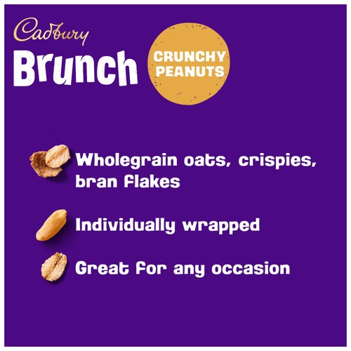 Cadbury Brunch Peanut Cereal Bars 4x28g