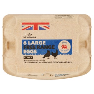 Morrisons Very Large Free Range Eggs 6 Pack