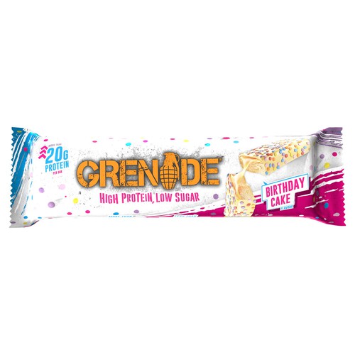 Grenade Protein Bar Birthday Cake 