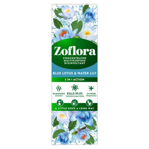 Zoflora Blue Lotus Water Lily Multipurpose Disinfectant