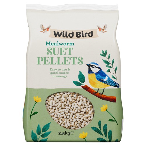 Wild Bird Suet Pellets Flavoured With Mealworms 2.5kg