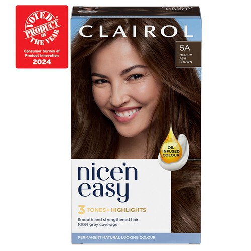 Clairol Nice'n Easy Creme Permanent Hair Dye - 5a Medium Ash Brown