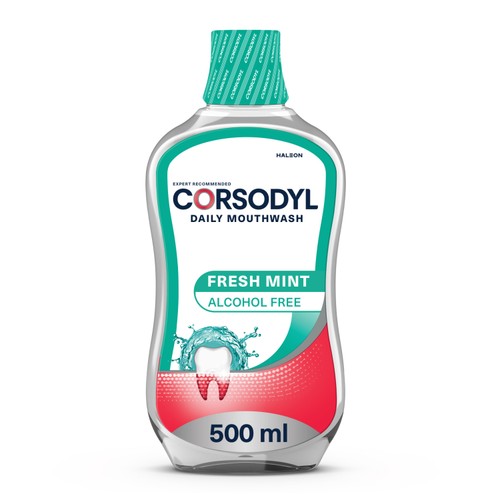 Corsodyl Daily Gum Care Mouthwash Alcohol Free Fresh Mint 500ml