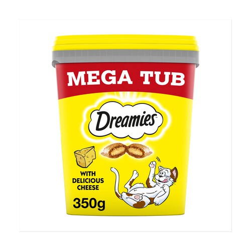 Dreamies Cat Treat Biscuits with Cheese Bulk Mega Tub