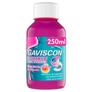 Gaviscon Double Action Heartburn & Indigestion Liquid Mixed Berry 250ml