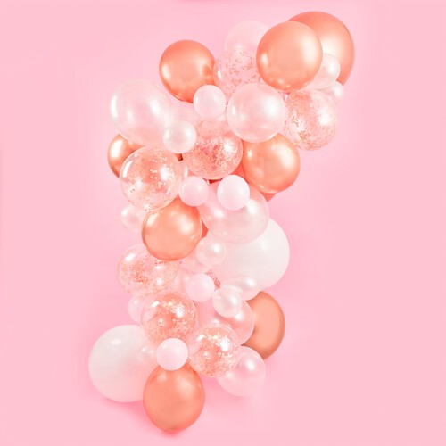 Club Green Rose Gold Balloon Arch