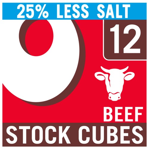 Oxo Reduced Salt Beef Stock 12 Cubes 71g