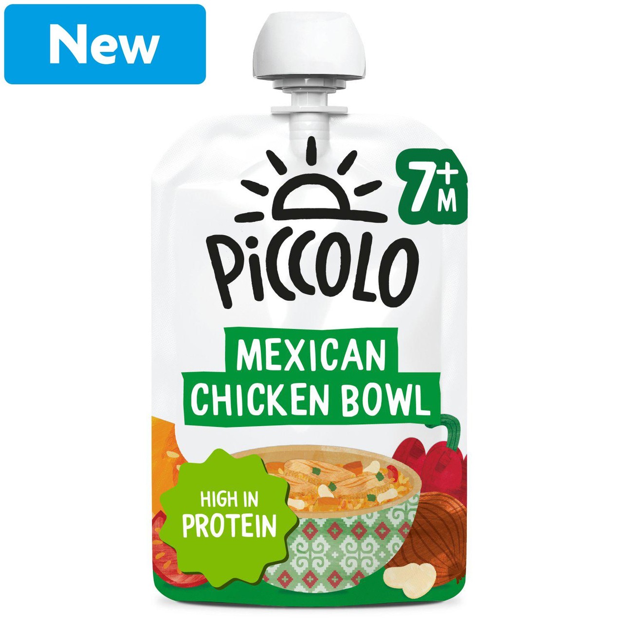 Piccolo Baby Organic Mexican Chicken Bowl Textured 7M+ 130g