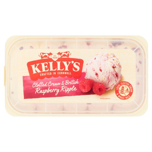 Kelly's Cornish Clotted Cream & British Raspberry Ripple Ice Cream 