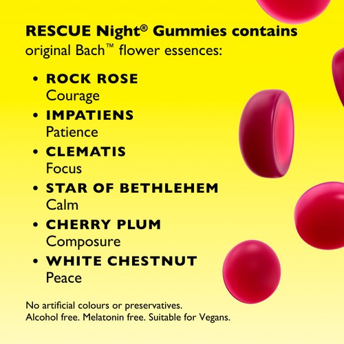 Rescue Night Gummies Raspberry 30s