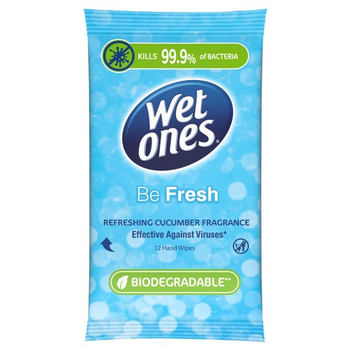 Wet Ones Be Fresh 12 Antibacterial Hand & Body Wipes