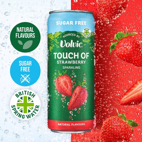 Touch Of Fruit Strawberry Sparkling Sugar Free Flavoured Water Multipack