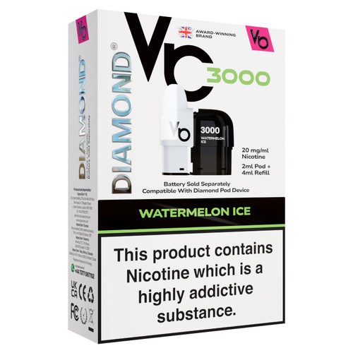 Vapes Bars Diamond 3K Pod Pack Watermelon Ice