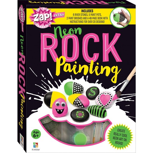 Hinkler Neon Rock Painting Activity Set