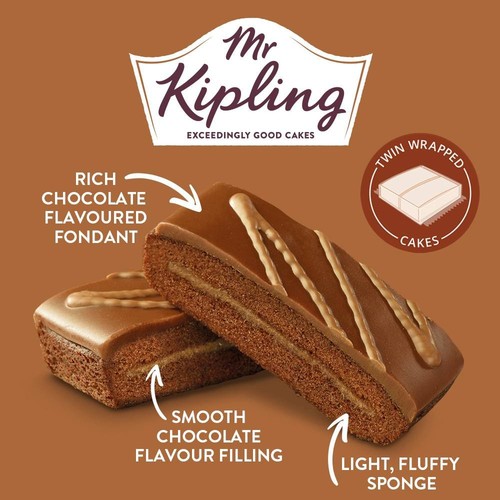 Mr Kipling Chocolate Slices Cakes Multipack Snack 3x2pk