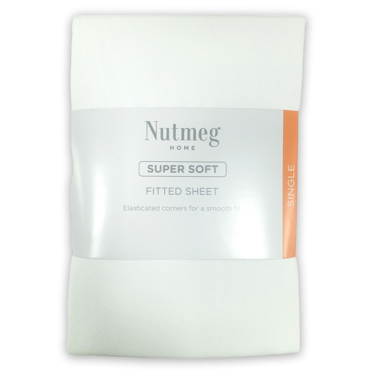 Nutmeg Home Soft Touch White Fitted Sheet Single