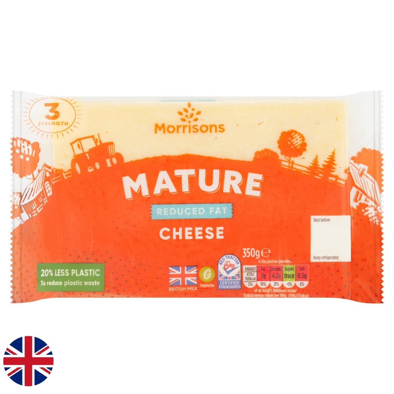 Morrisons British 30% Lighter Reduced Fat Mature Cheese 400g