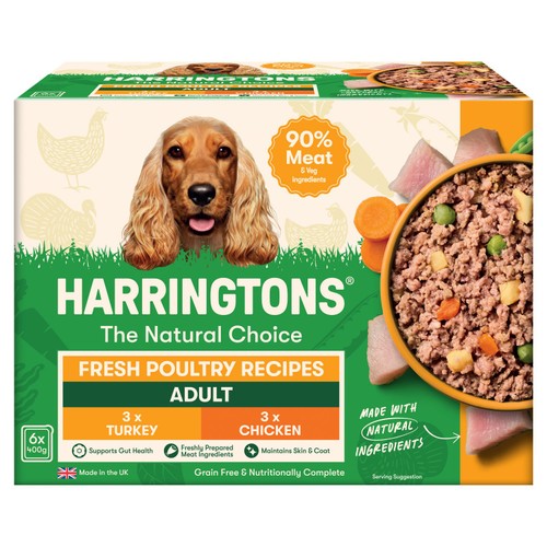 Harringtons Poultry Wet Dog Food Trays Multi Pack