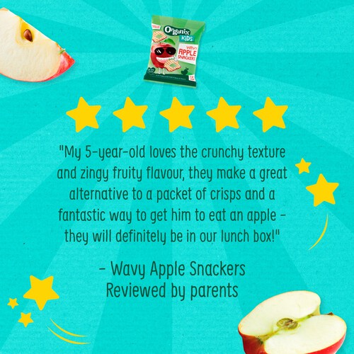 Organix Kids Wavy Apple Snackers 15g