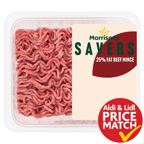 Morrisons Savers 25% Fat Beef Mince 