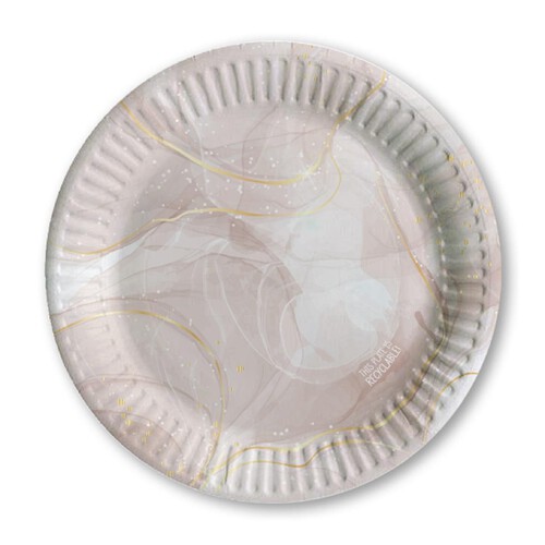 Nutmeg Home Neutral Marble Plates