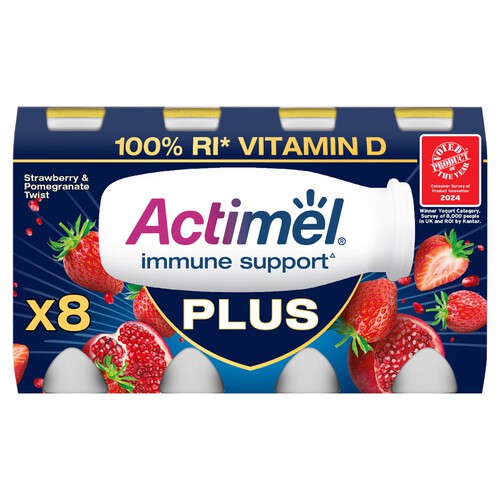 Actimel Plus Strawberry & Pomegranate Twist