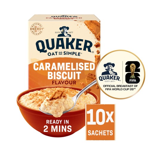 Quaker Oat So Simple Caramelised Biscuit Porridge Sachets