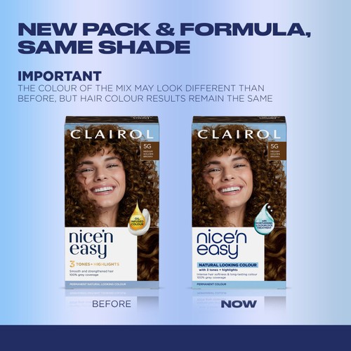 Clairol Nice n Easy Creme Permanent Hair Dye 5g Medium Golden Brown