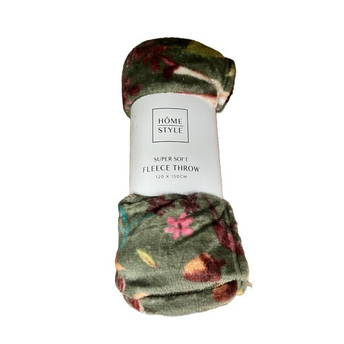 Home Style Woodland Animals Printed Fleece Throw 120X150Cm