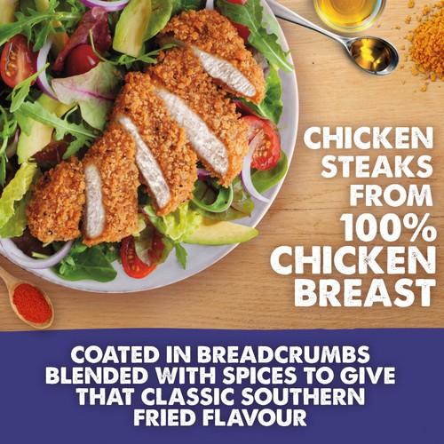 Birds Eye 6 Southern Fried Breaded Chicken Breast Steaks 540g