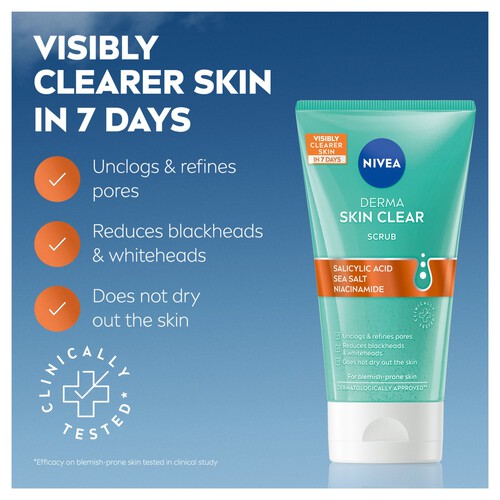 NIVEA Derma Skin Clear Non Blemish Face Scrub