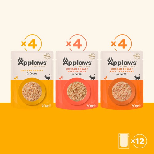 Applaws Cat Pouch Chicken Selection In Broth 12 X 70G