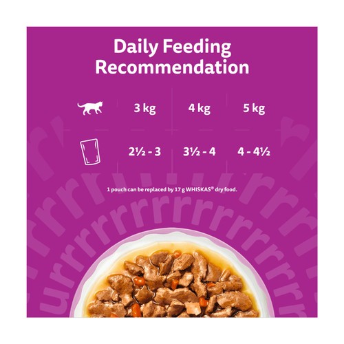 Whiskas 1+ Pouches Wet Cat Food Aromatic Fusion In Gravy 12x85g