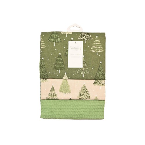 Nutmeg Home Fir Tree Tea Towels 