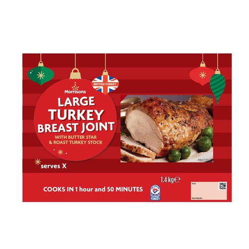 Morrisons Large Turkey Breast Joint With Butter Star & Roast Turkey Stock