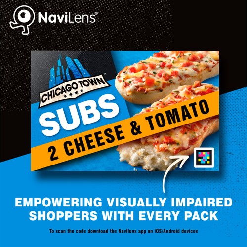 Chicago Town Triple Cheese & Tomato Subs Pizza 250g