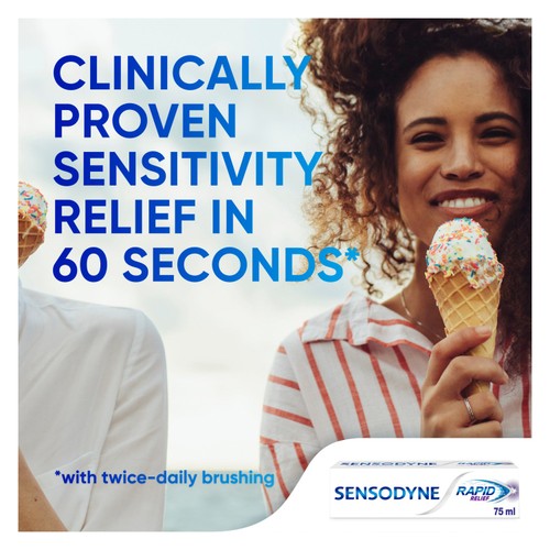 Sensodyne Rapid Relief Sensitive Toothpaste Original Mint 75ml