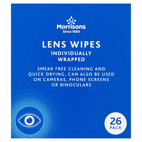 Morrisons Lens Wipes 26 Pack