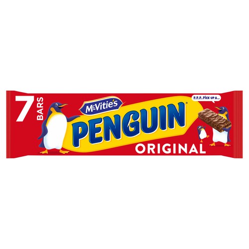 McVitie's Penguin Milk Chocolate Biscuit Bar Multipack 7 Pack