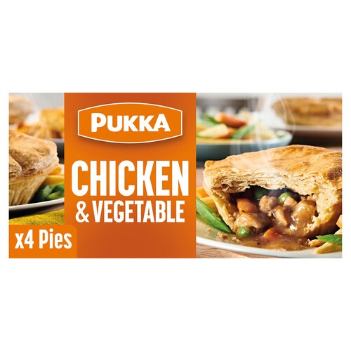 Pukka 4 Chicken & Vegetable Pies 